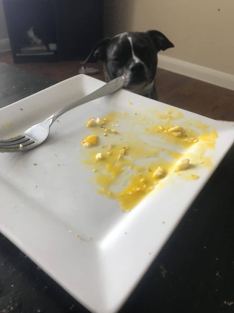Dorian is staring at a plate of egg yolks
