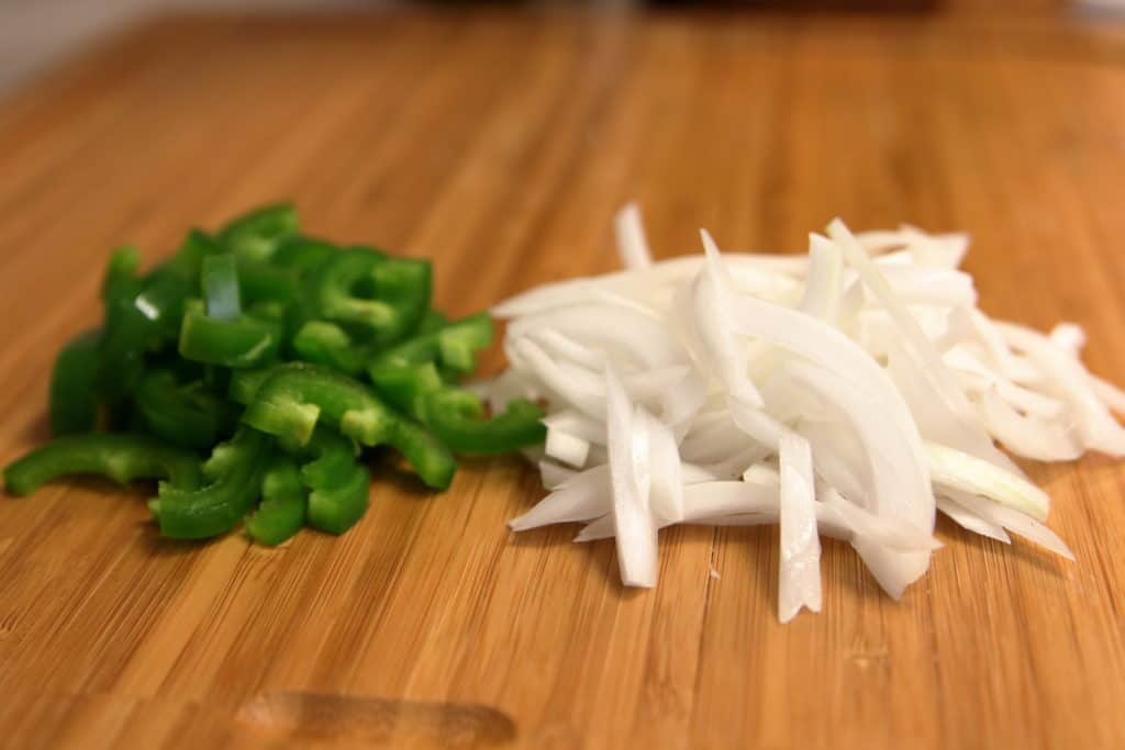 Chopped  Onions and Peppers