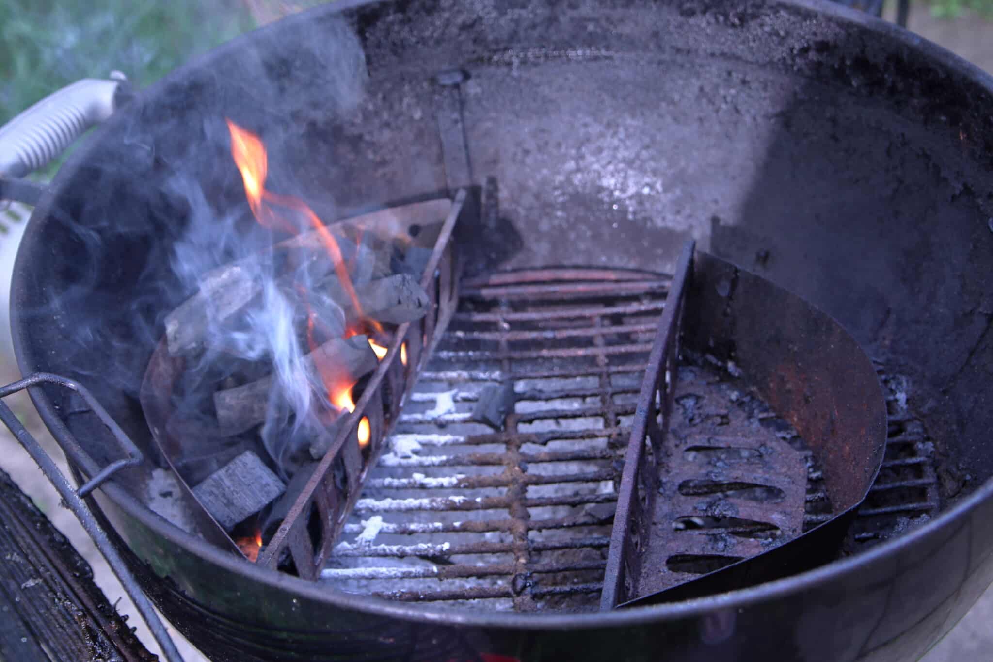 The Best Way to Light a Charcoal Grill System of a Brown