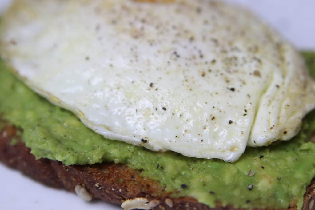 fried egg avocado toast