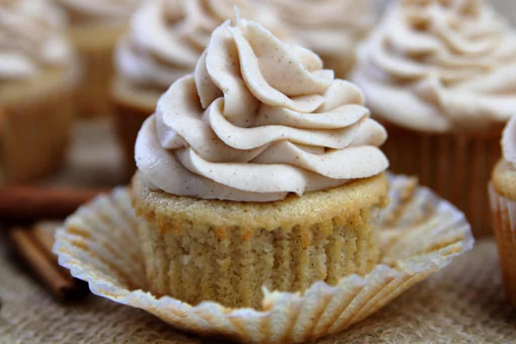 Horchata Cupcakes with Horchata Cream Cheese Buttercream