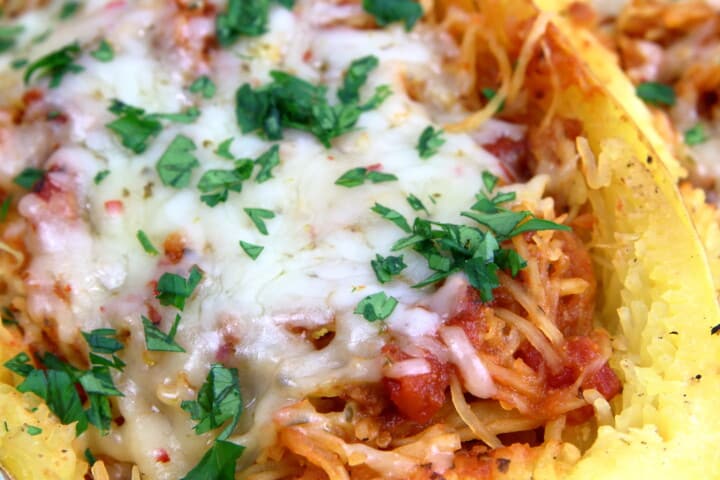 Vegetarian Spaghetti Squash Pasta Bake | System of a Brown