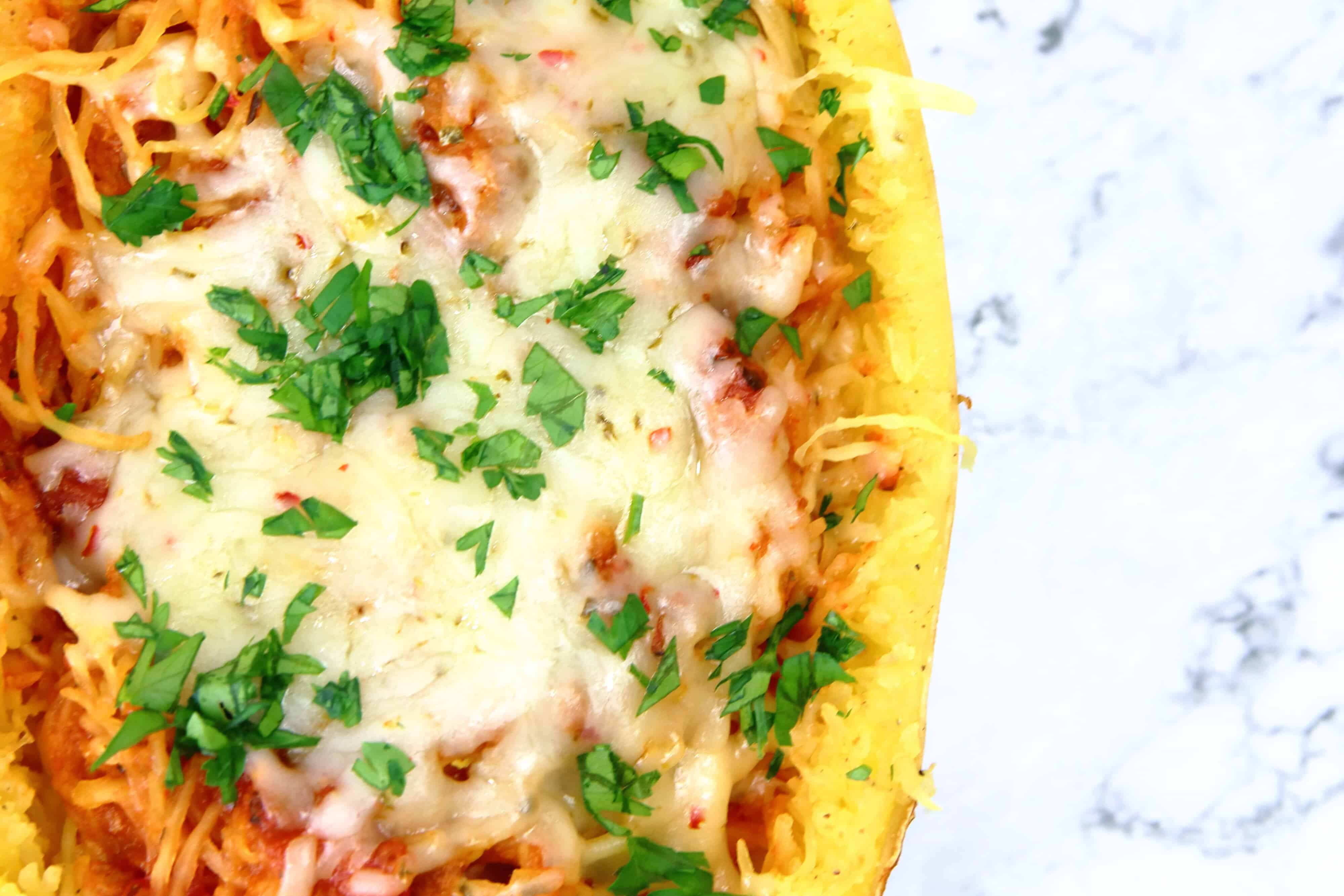 Vegetarian Spaghetti Squash Pasta Bake | System of a Brown