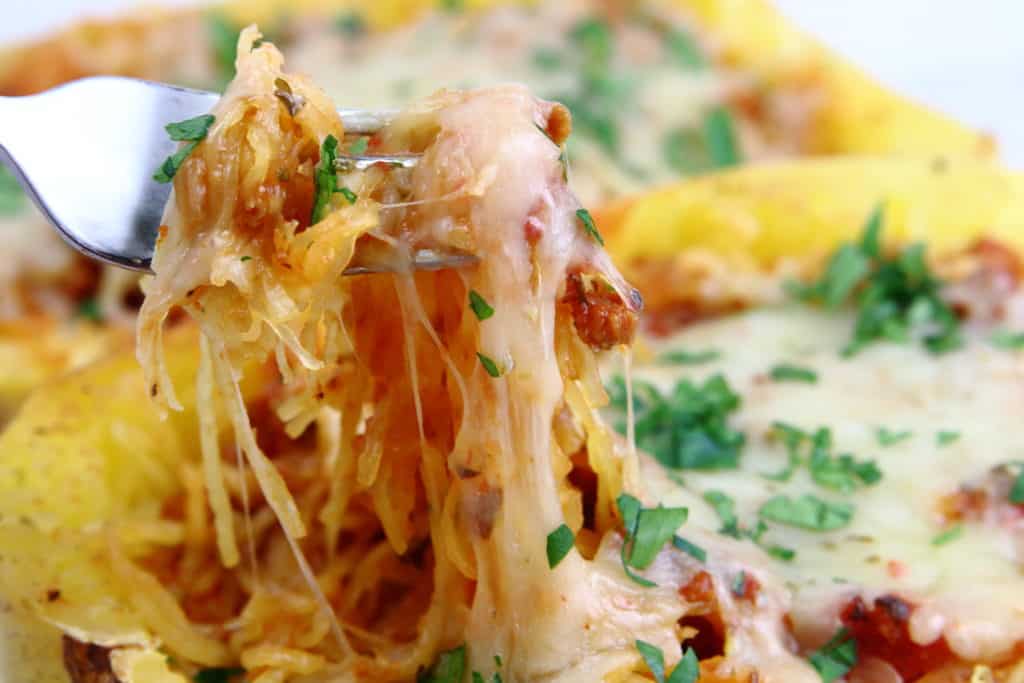 Vegetarian Spaghetti Squash Pasta Bake | System of a Brown