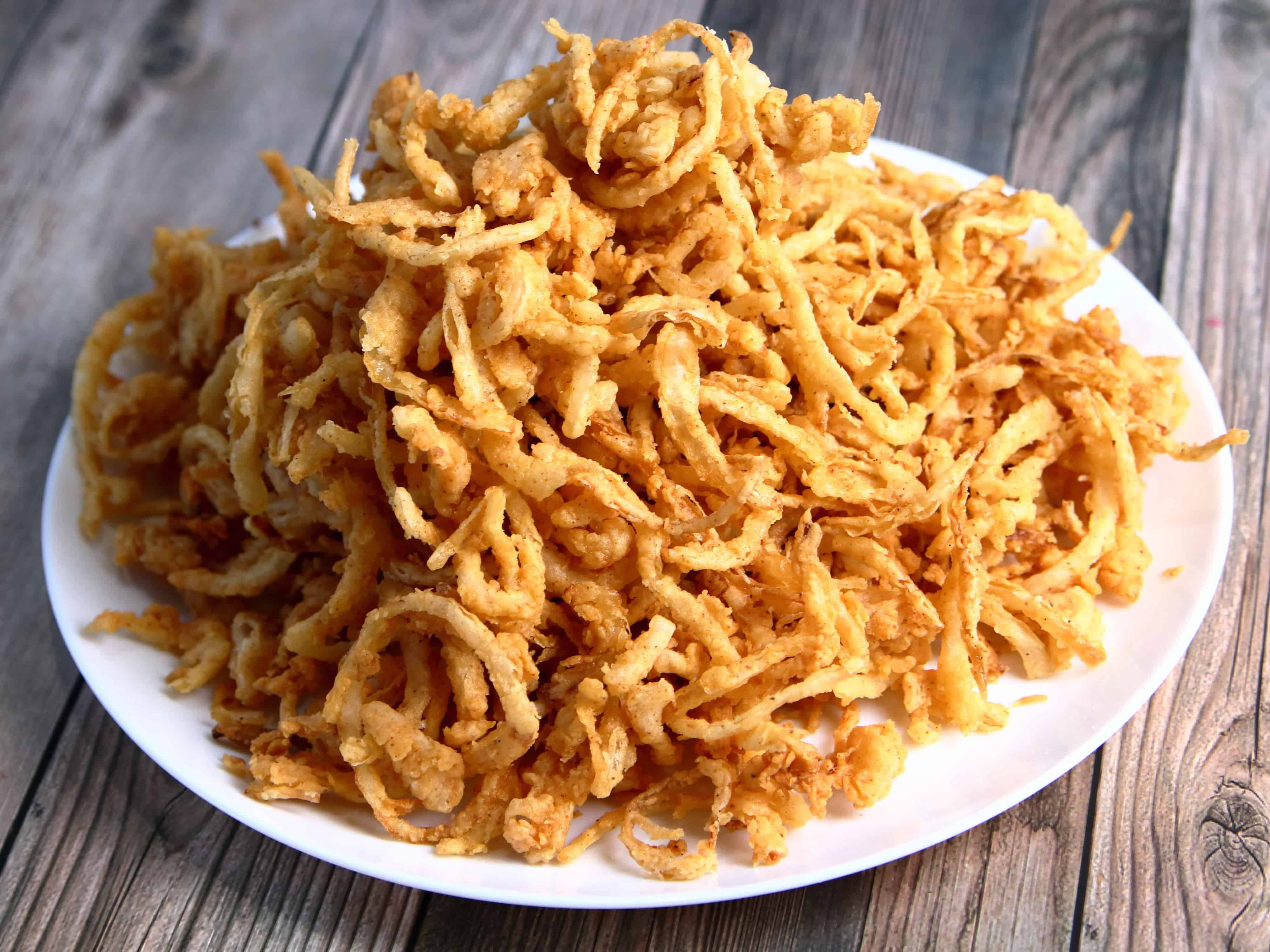 How to: Make Crispy Shoestring Onions - Our Best Bites