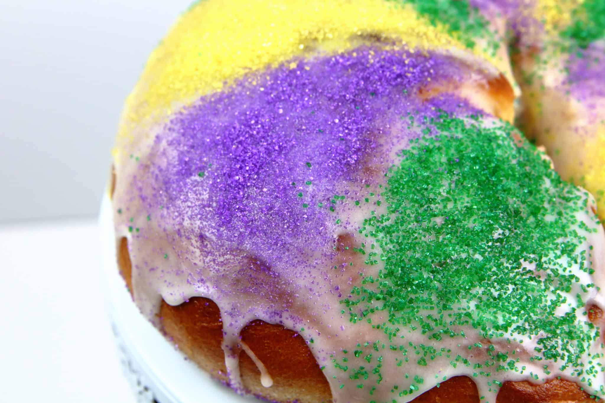 Mardi Gras King Cake with Strawberries and Cream | System ...