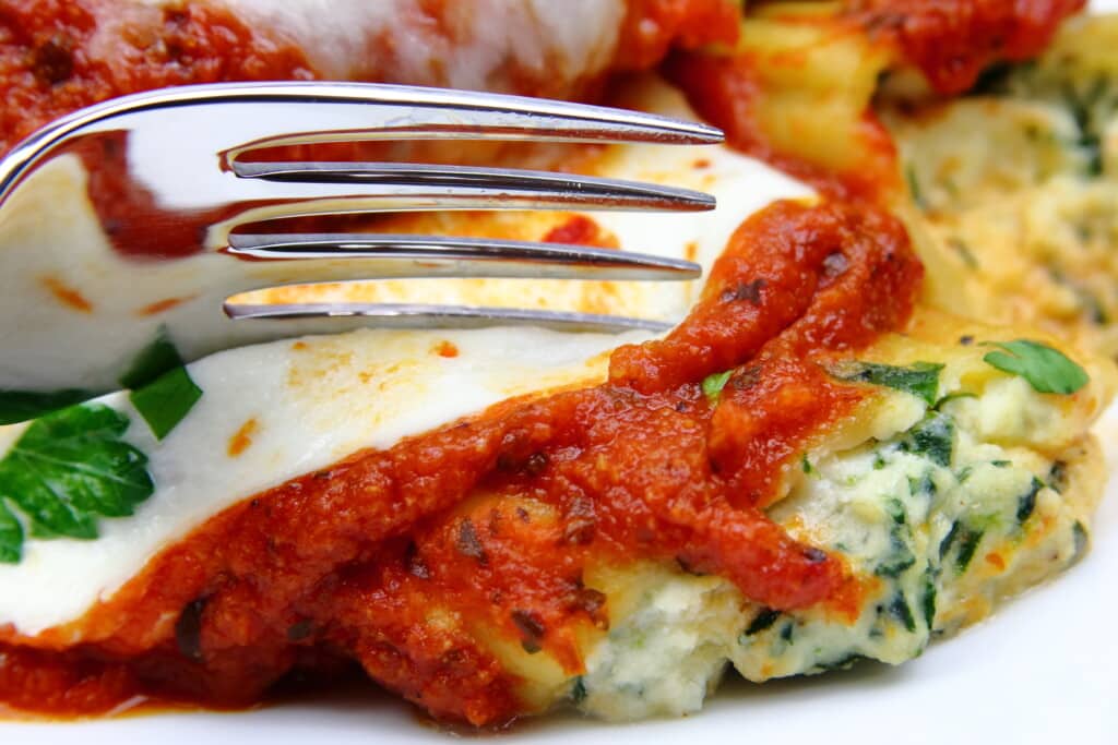 Cheese Stuffed Manicotti