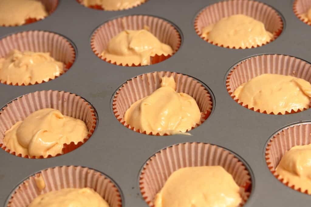 Orange Creamsicle Cupcake batter