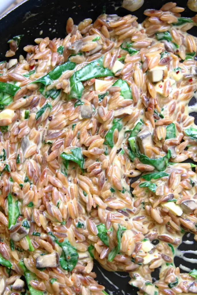 Creamy Spinach and Parmesan Orzo