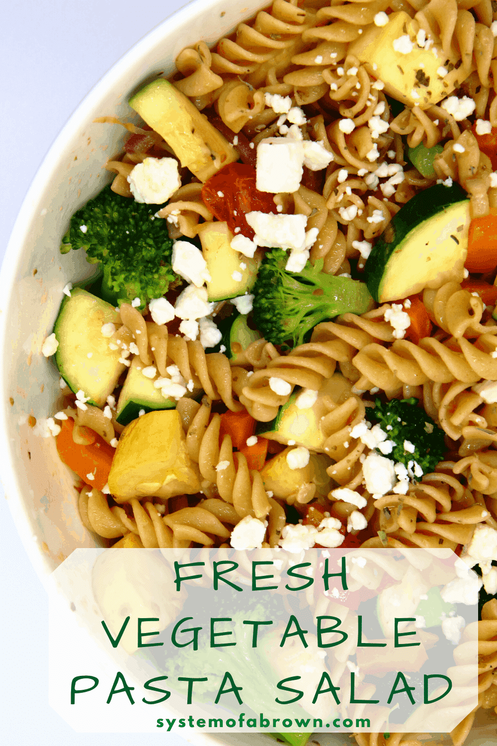 Fresh Vegetable Pasta Salad | System of a Brown