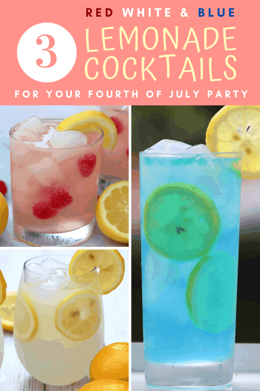 Red, White, and Blue Lemonade Cocktails System of a Brown