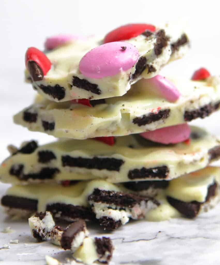 Stack of Oreo Bark