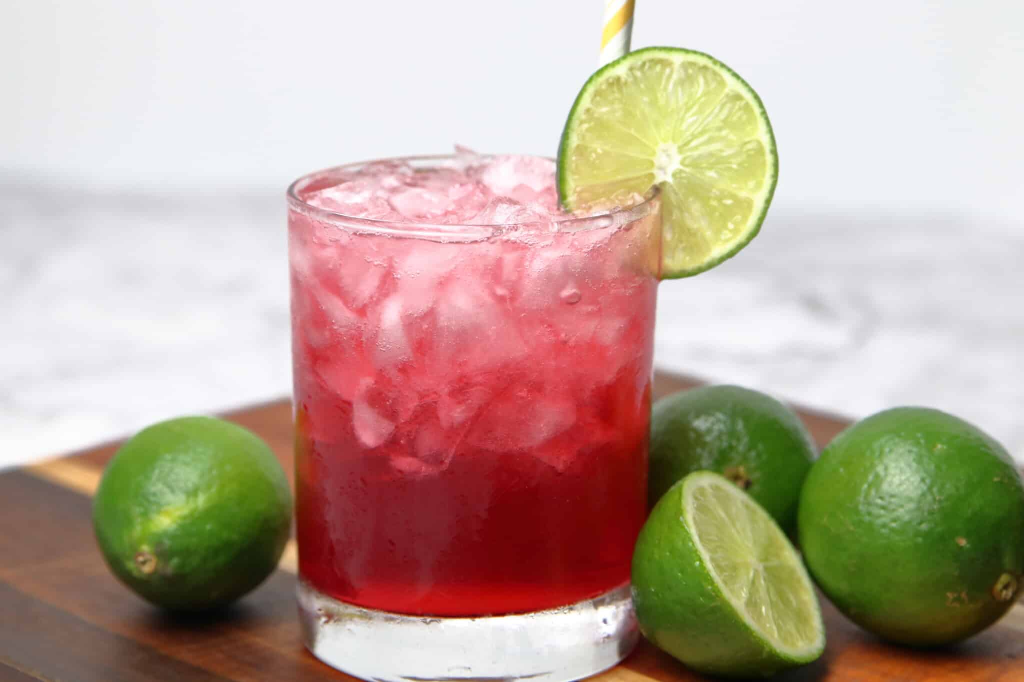 Lime Vodka And Cranberry Sparkler System Of A Brown