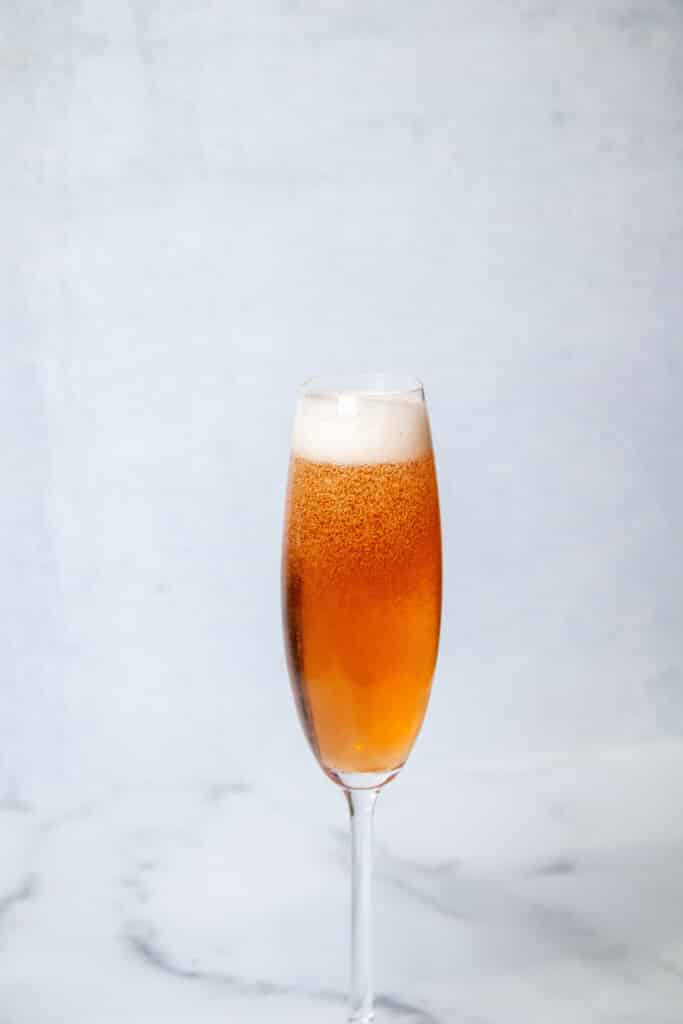 Kir Royale in a tall champagne